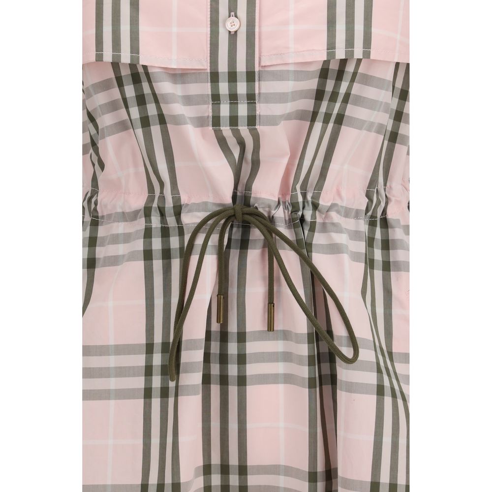 Burberry – Robe Check en coton avec taille ajustable