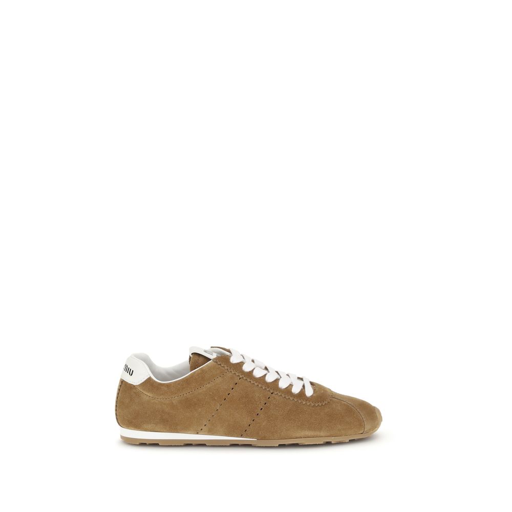 Miu Miu – Sneakers Plume en suède perforé