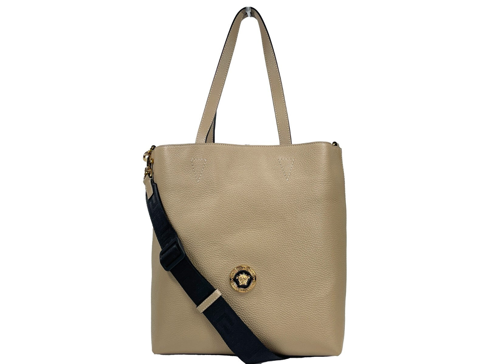 Versace – Sac cabas Medusa Large en cuir avec pochette