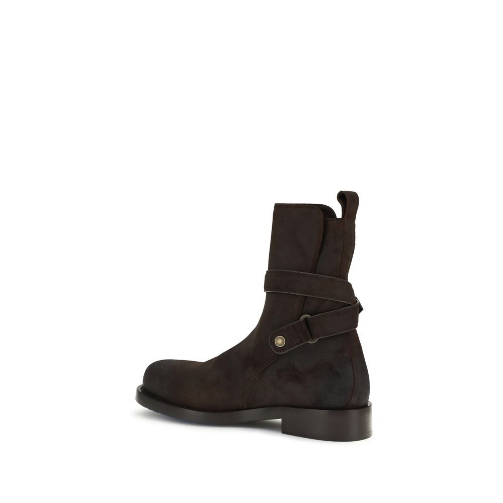 Burberry – Bottes Ledger Jodphur en cuir avec boucles B