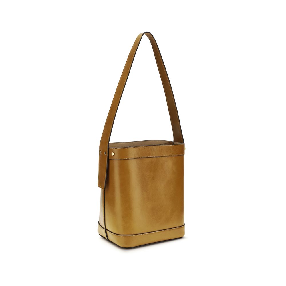 Versace – Sac seau Pivot Small en cuir avec Medusa Cameo