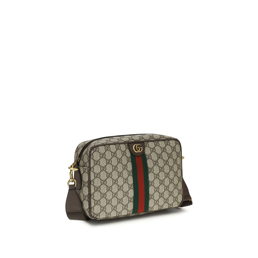 Gucci — Sac porté épaule en toile GG beige avec détail métallique