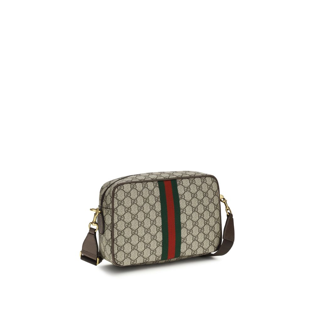 Gucci — Sac porté épaule en toile GG beige avec détail métallique