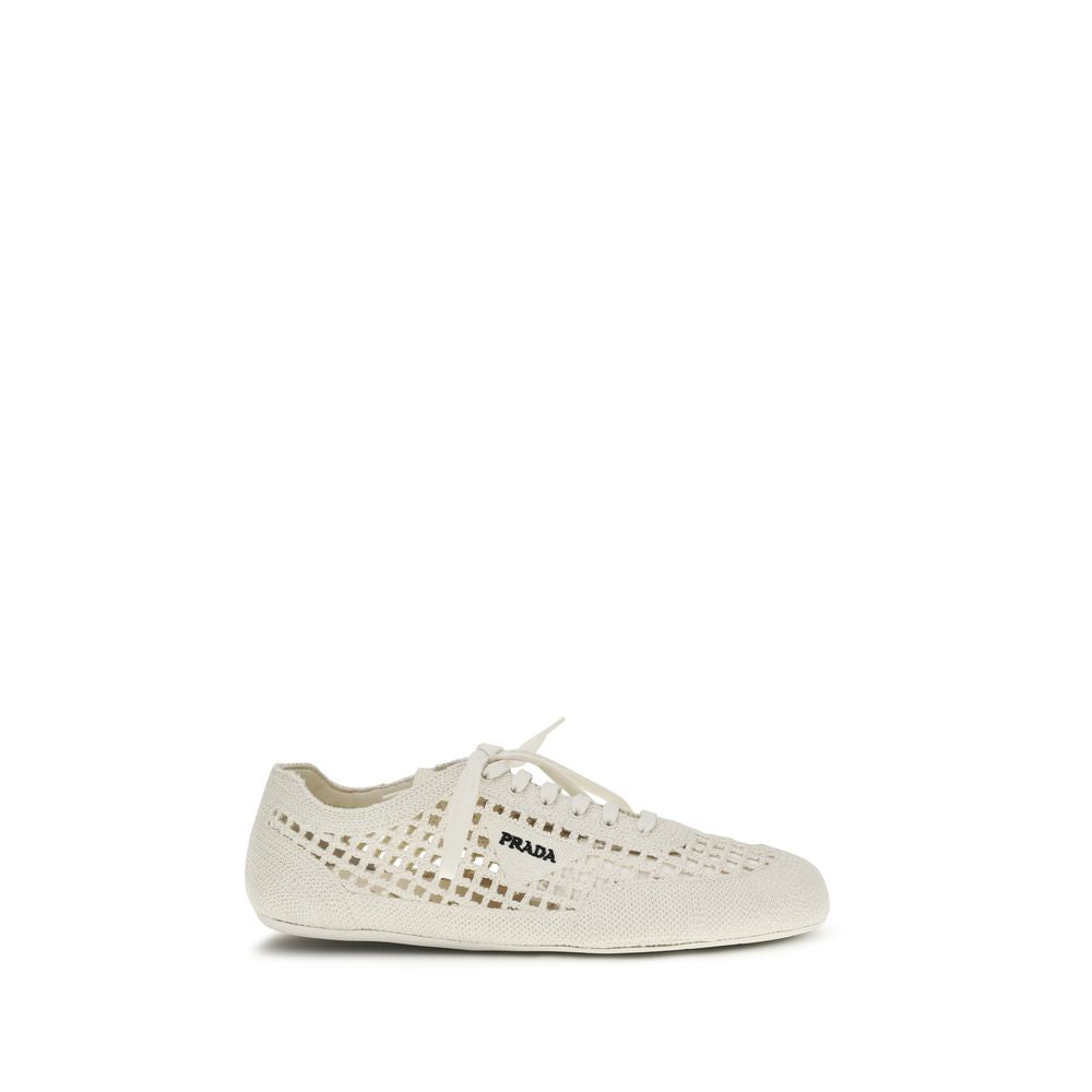 Prada – Sneakers en crochet avec logo brodé