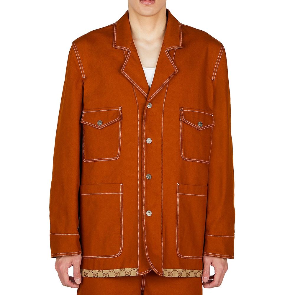 Gucci – Veste en coton à motif logo all-over