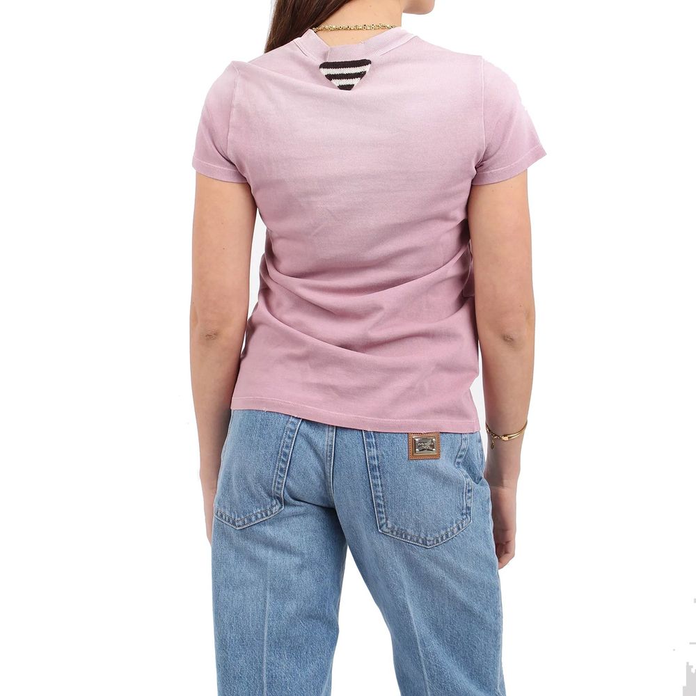 Prada — T-shirt en coton multicolore avec logo imprimé