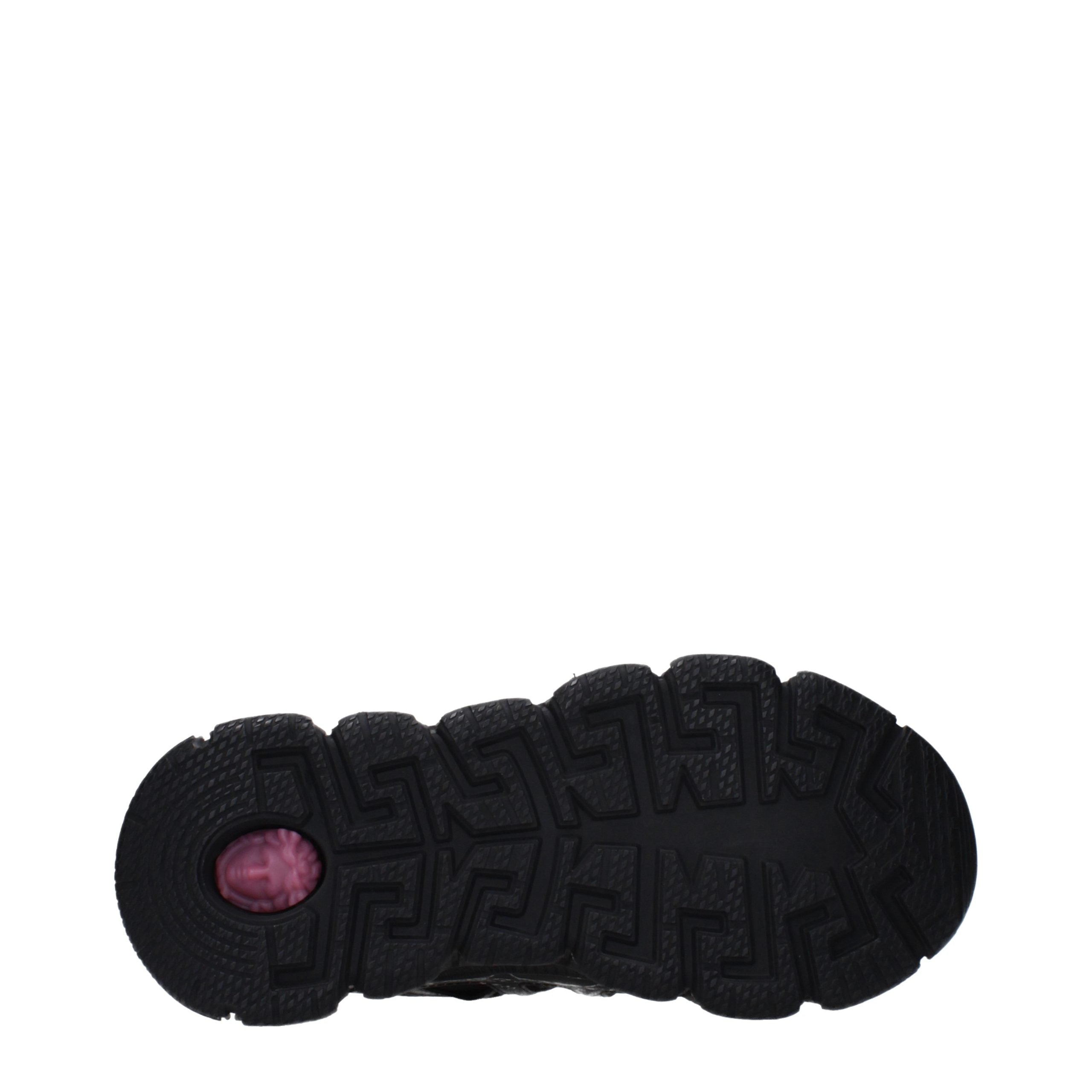 Versace – Sneakers en tissu noir avec logos signature