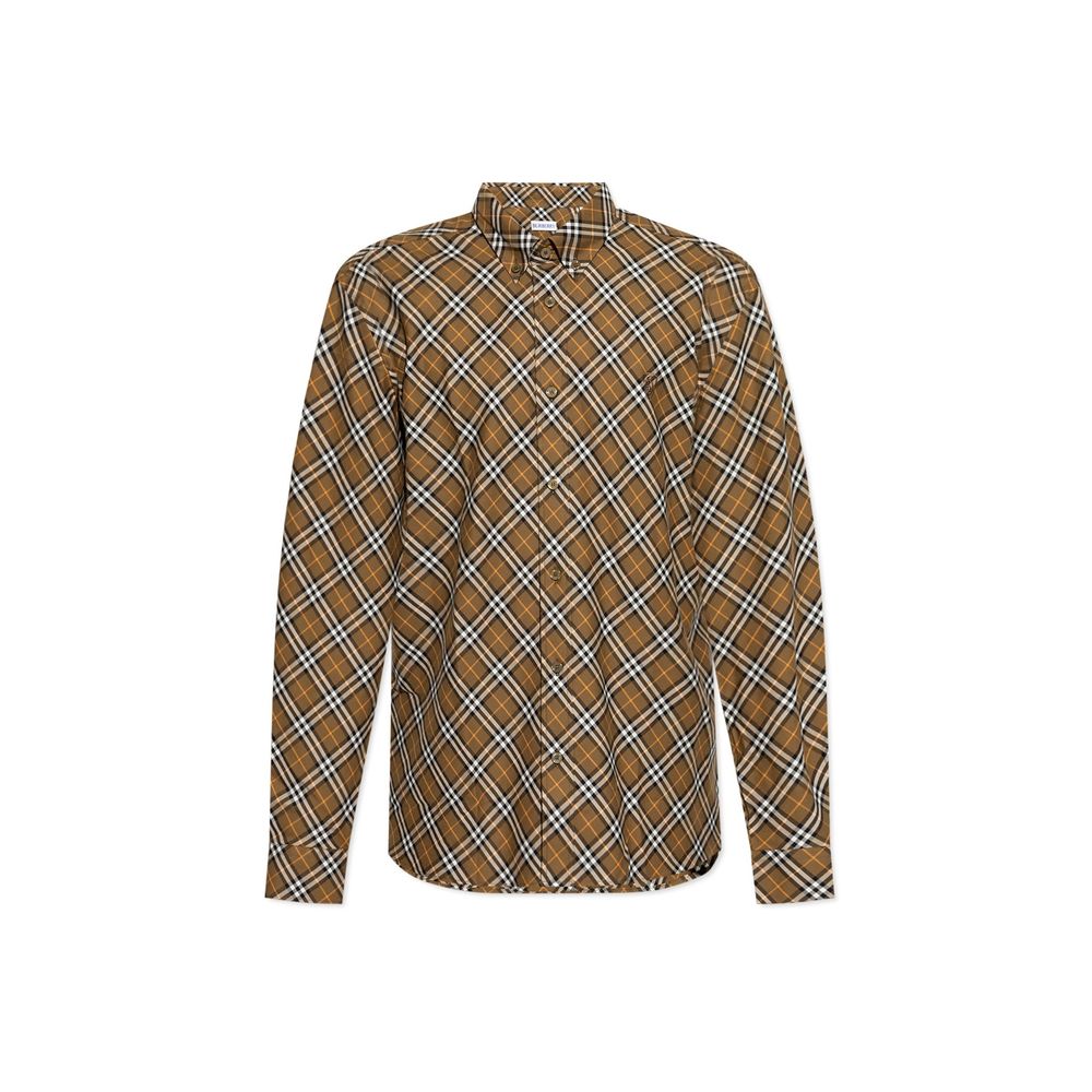 Burberry – Chemise en coton avec logo brodé
