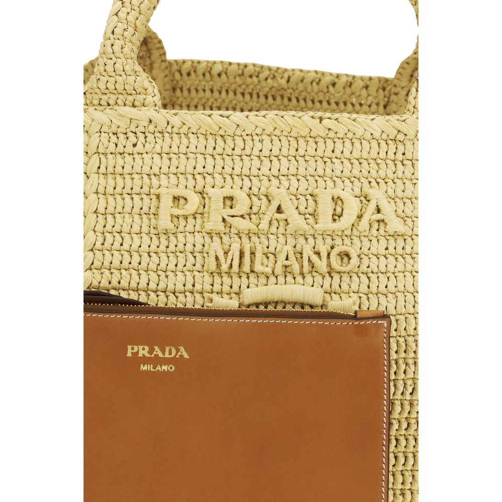 Prada – Grand cabas en crochet effet raphia
