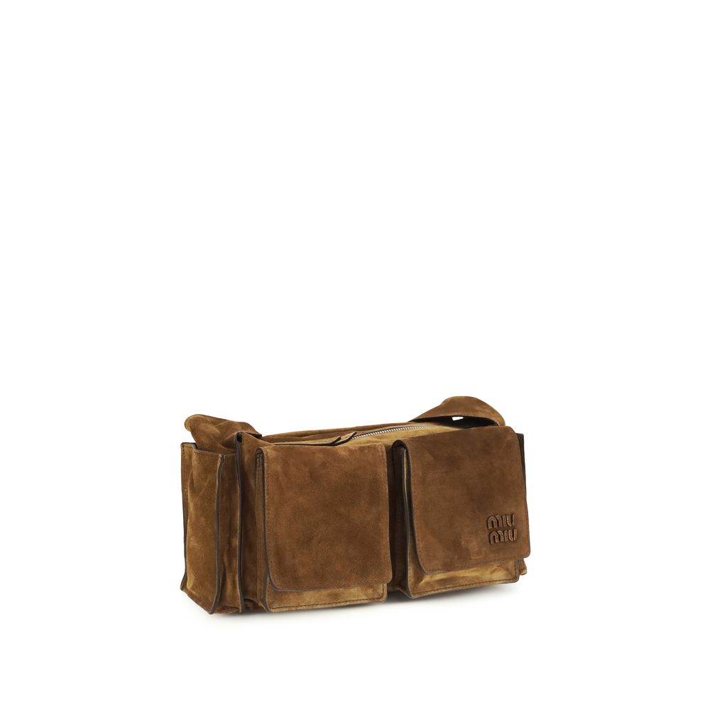 Miu Miu – Sac porté épaule Utilitaire en suède