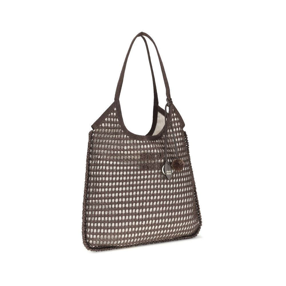Miu Miu – Sac porté épaule Ivy en crochet avec charms