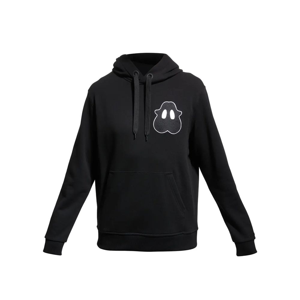 Burberry — Sweatshirt à capuche en coton noir avec poche kangourou