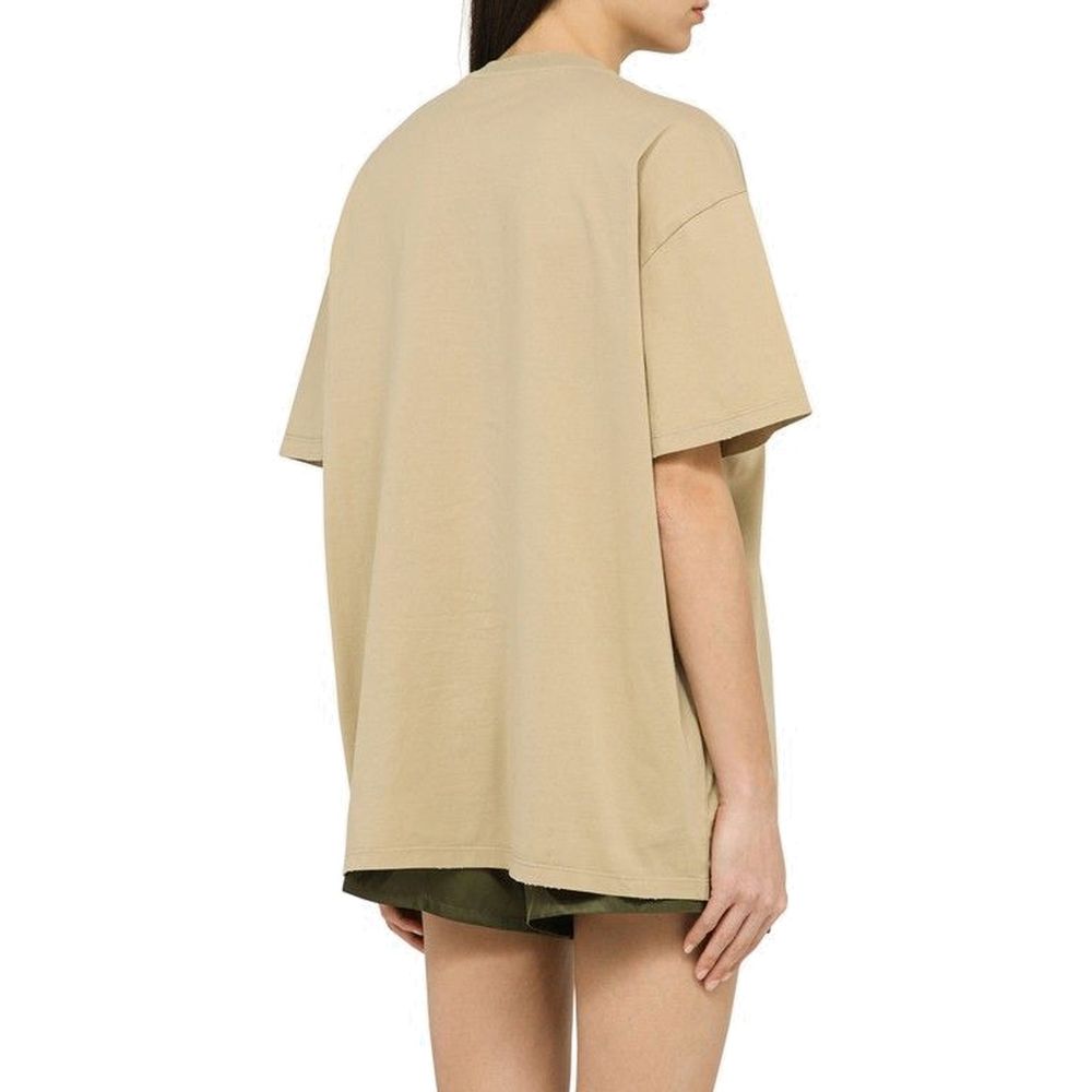 Prada – T-shirt oversize en coton avec logo triangle