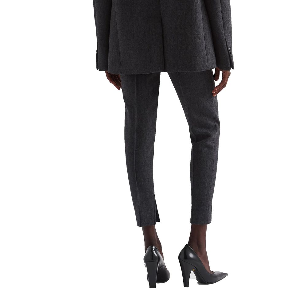 Prada – Pantalon taille haute en laine vierge