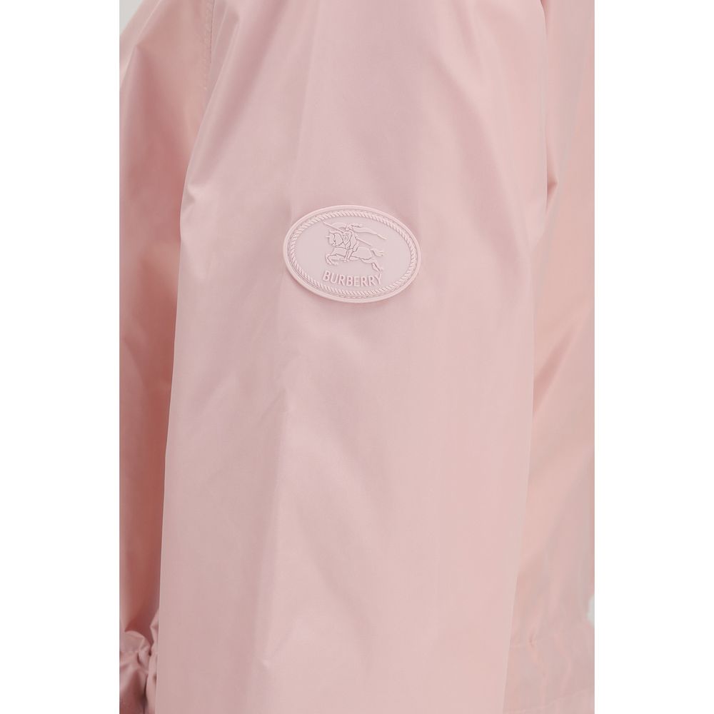 Burberry – Parka courte en nylon avec capuche Check