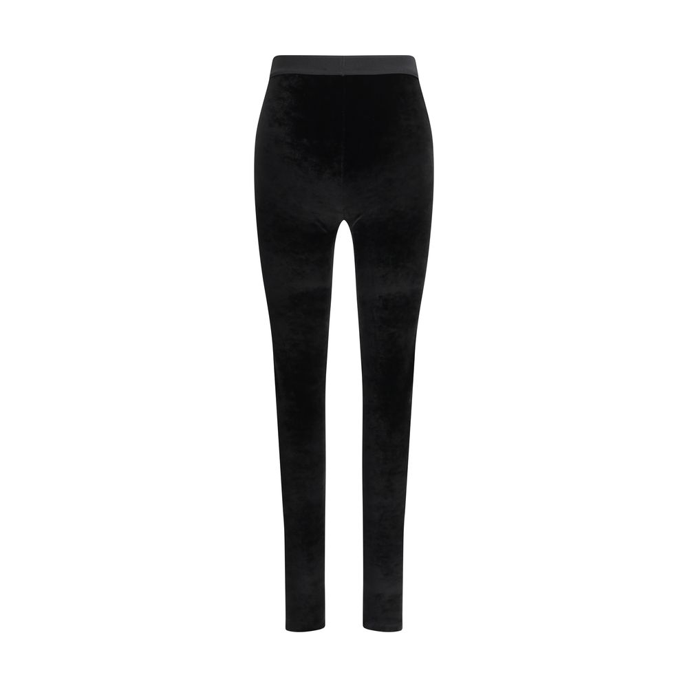 Tom Ford — Legging en triacétate noir effet velours avec monogramme
