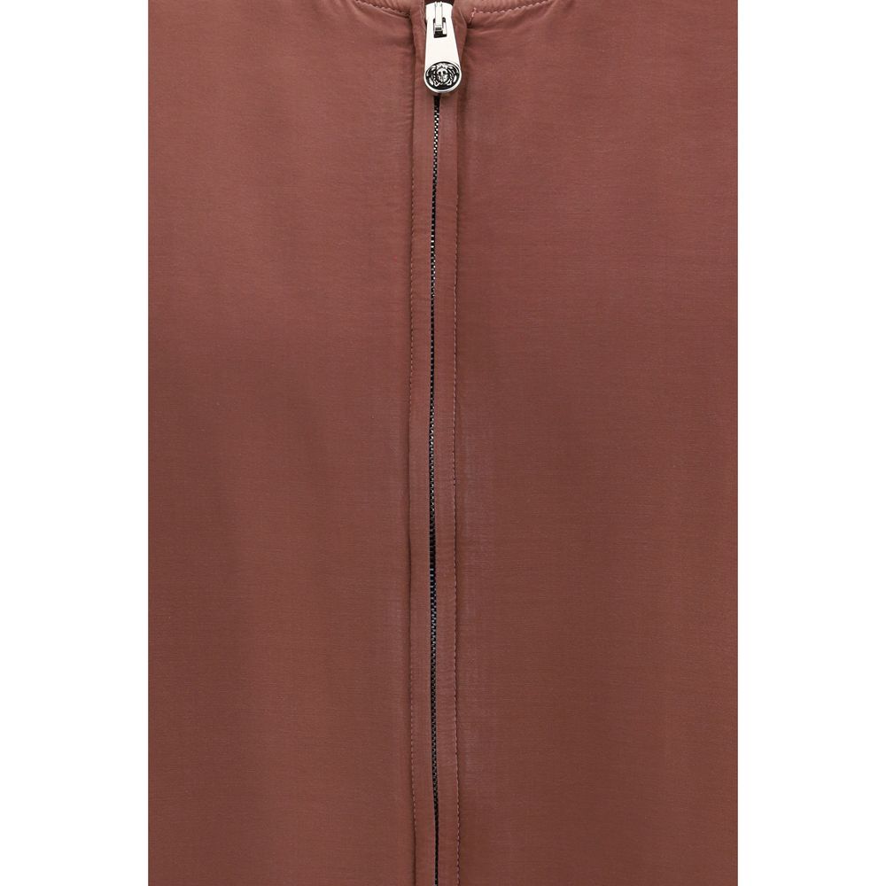 Versace – Bomber en soie bordeaux