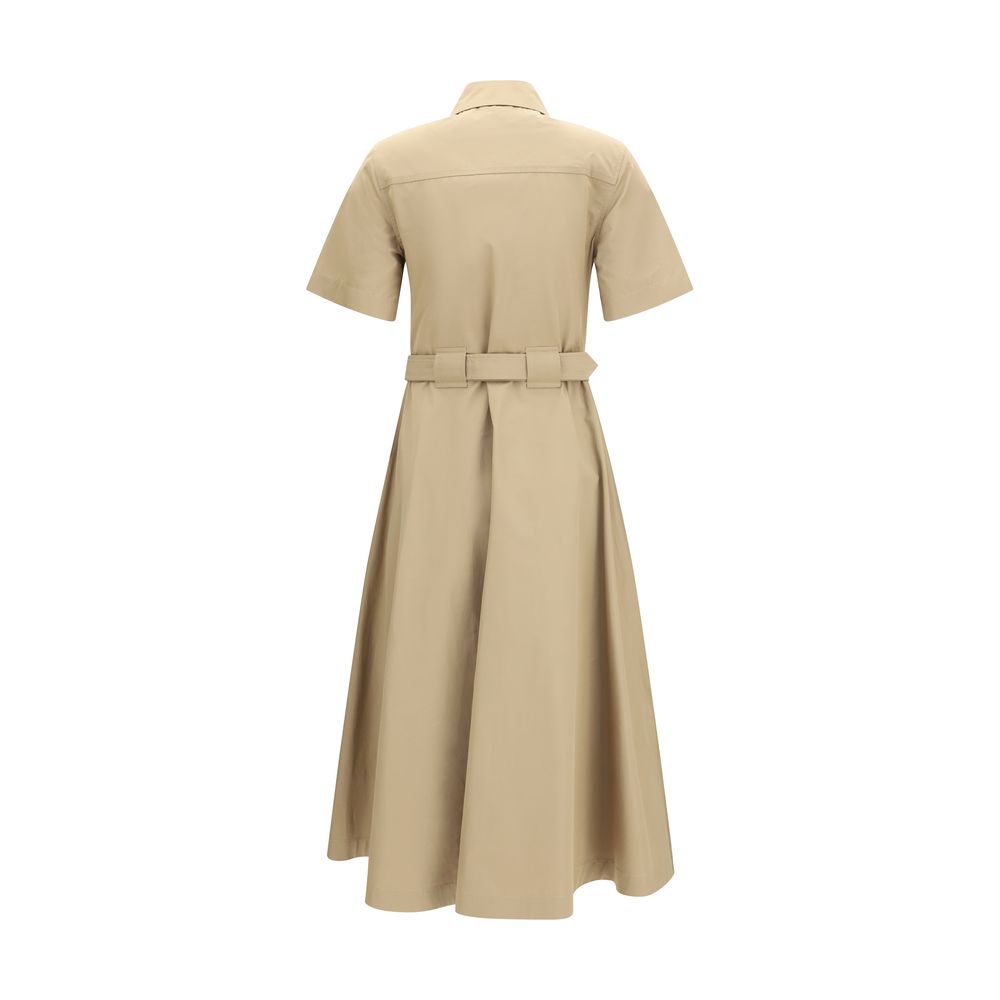Burberry – Robe chemise en popeline de coton avec ceinture B