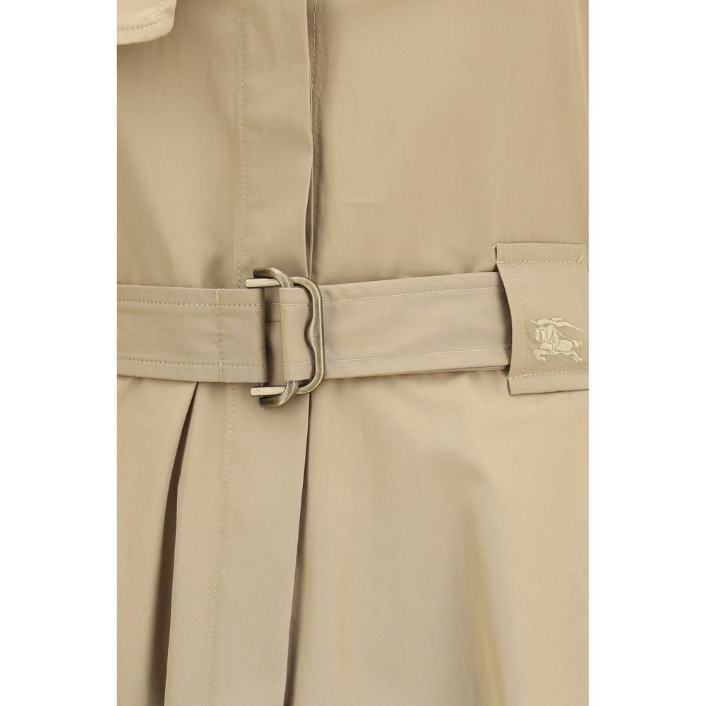 Burberry – Robe chemise en popeline de coton avec ceinture B