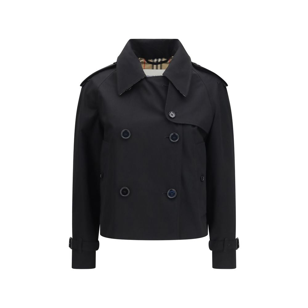 Burberry – Veste trench cropped Mayfair en coton déperlant