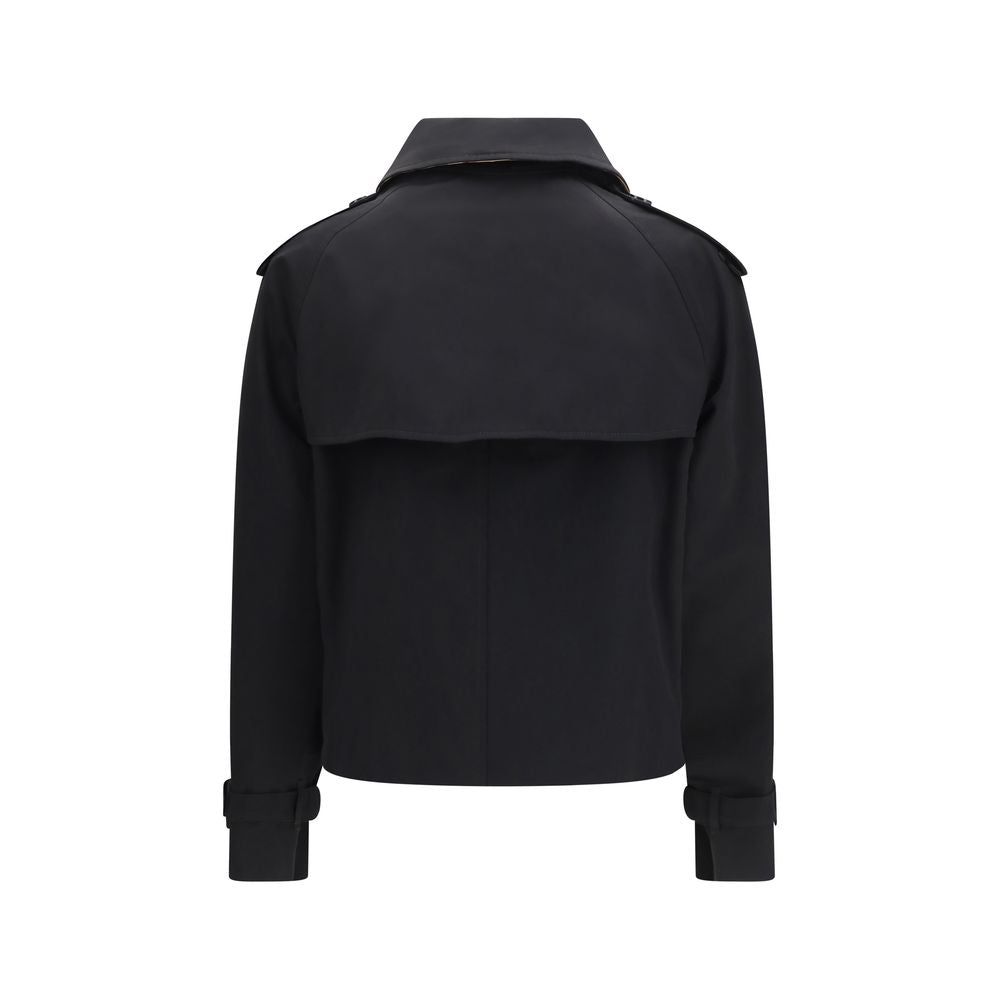 Burberry – Veste trench cropped Mayfair en coton déperlant