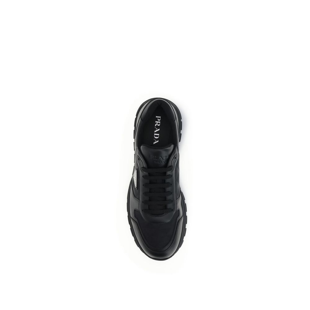 Prada – Sneakers en Re-Nylon et cuir avec logo triangle