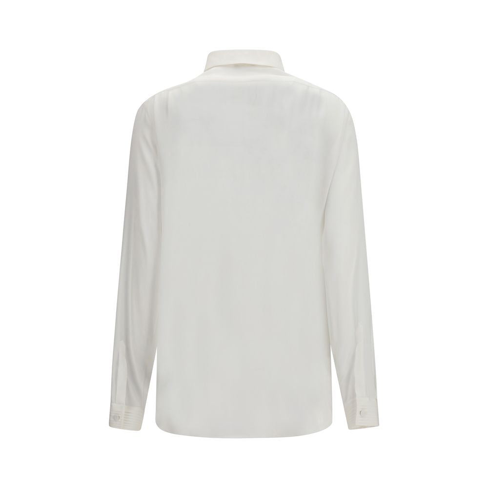 Tom Ford – Chemise tuxedo en soie avec plastron plissé