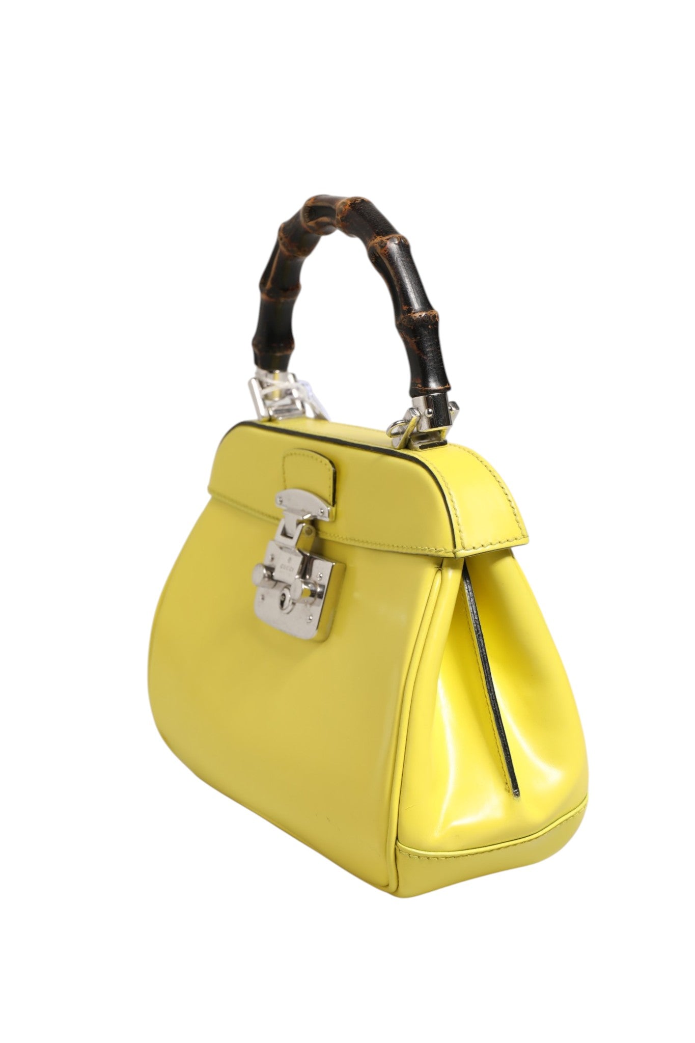 Sac – État B+ en cuir jaune avec bandoulière