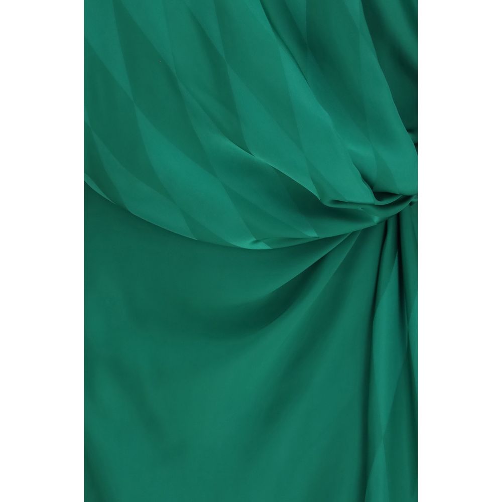 Versace – Robe midi en soie avec détail twist