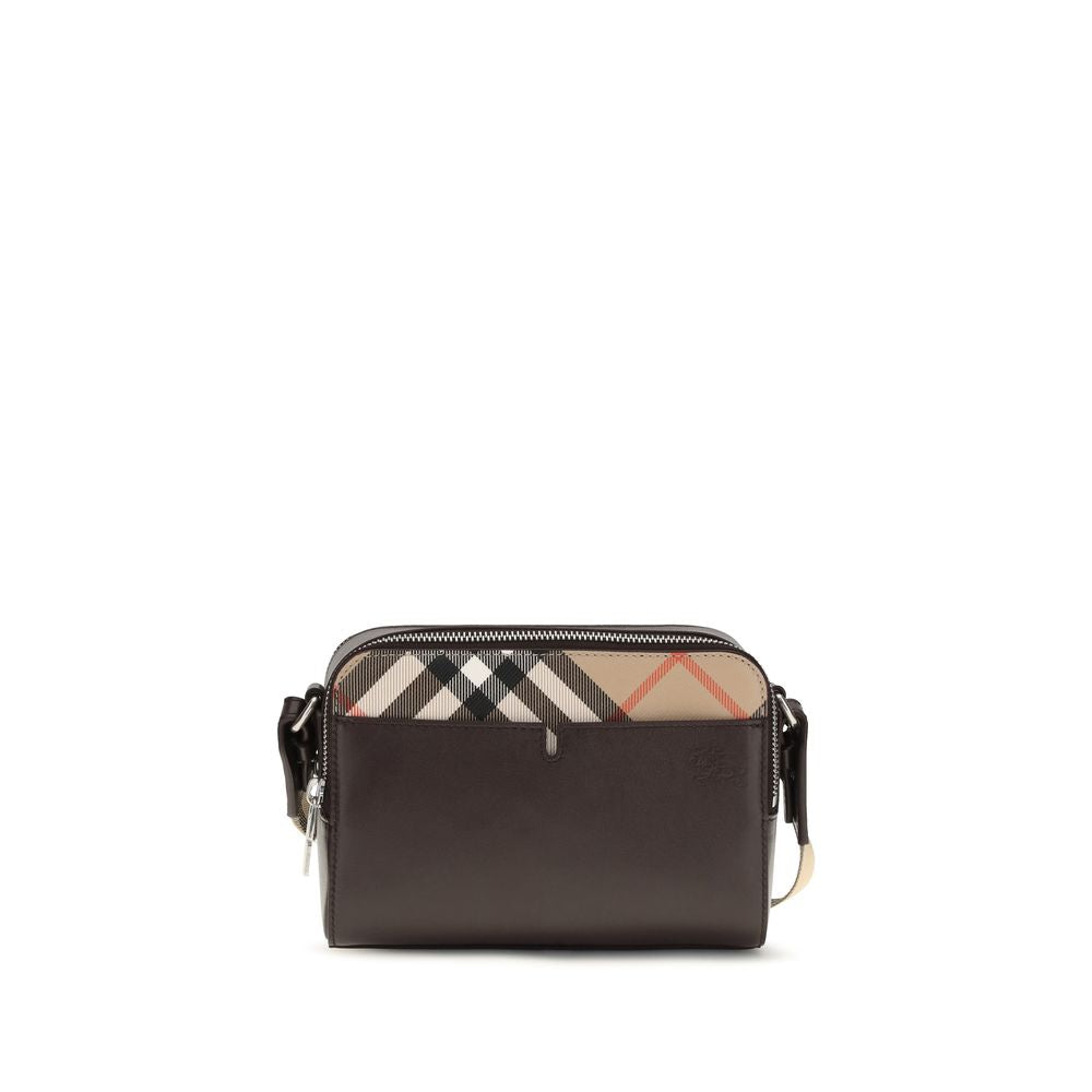 Burberry – Sac bandoulière Pop Check en cuir