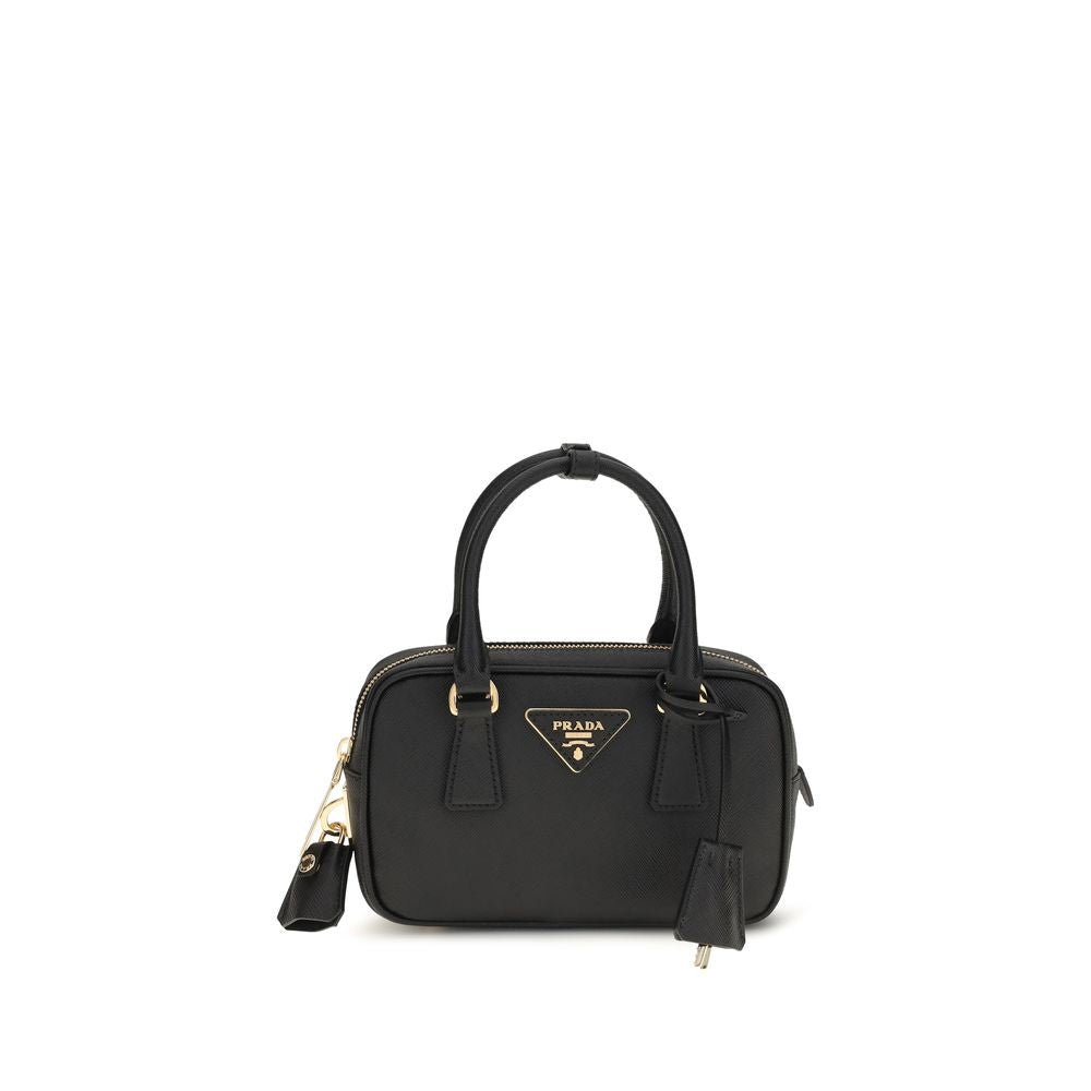 Prada – Sac à main en cuir Saffiano avec logo triangle