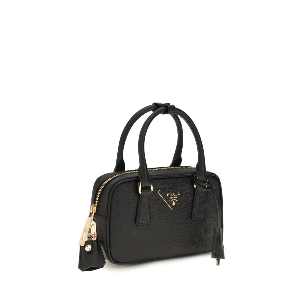Prada – Sac à main en cuir Saffiano avec logo triangle