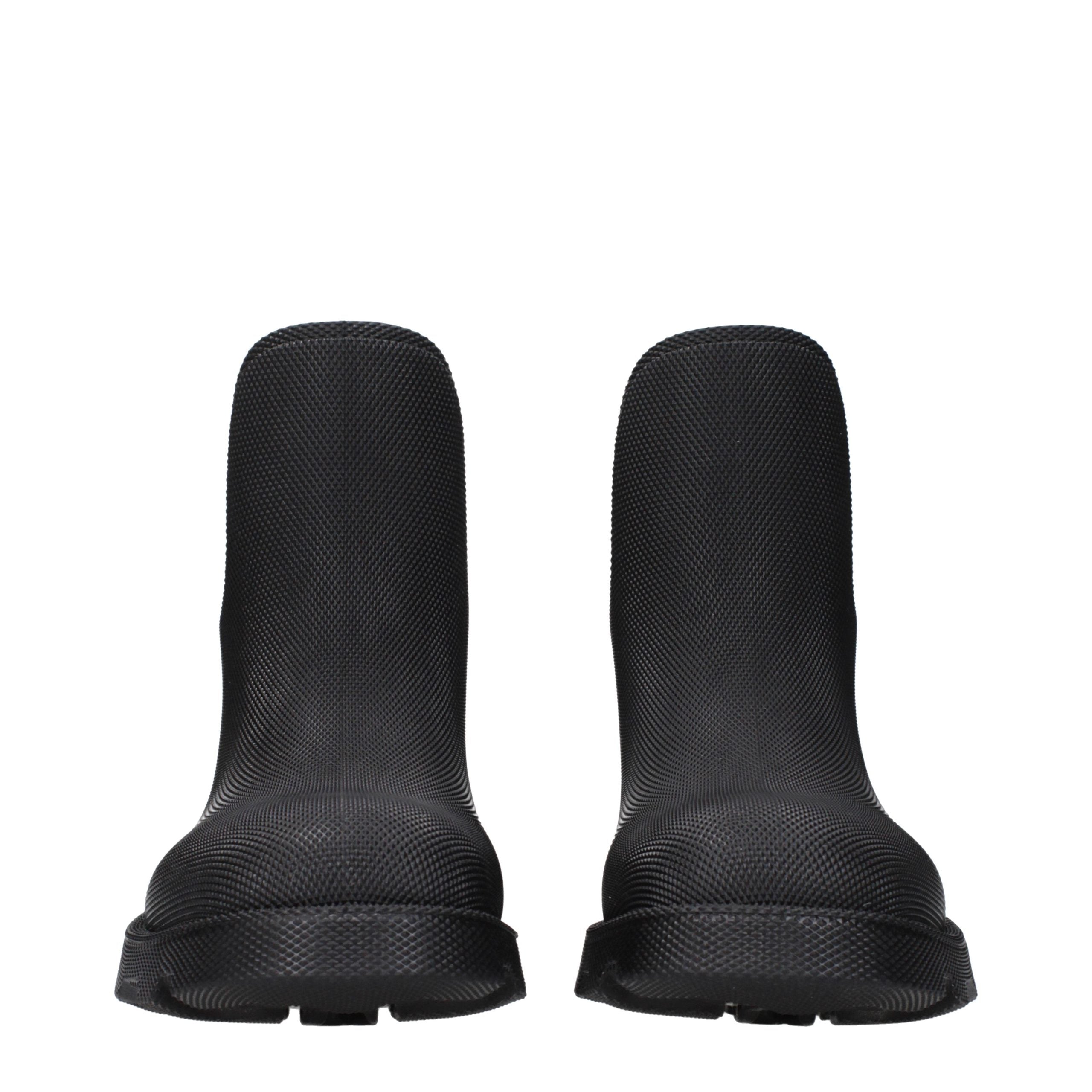 Burberry – Bottines en caoutchouc noir