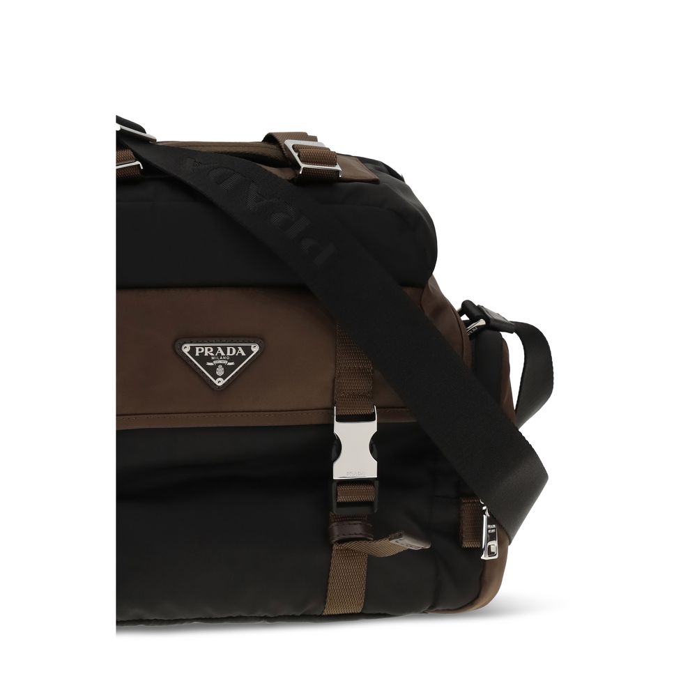 Prada – Sac porté épaule Explore en Re-Nylon et cuir