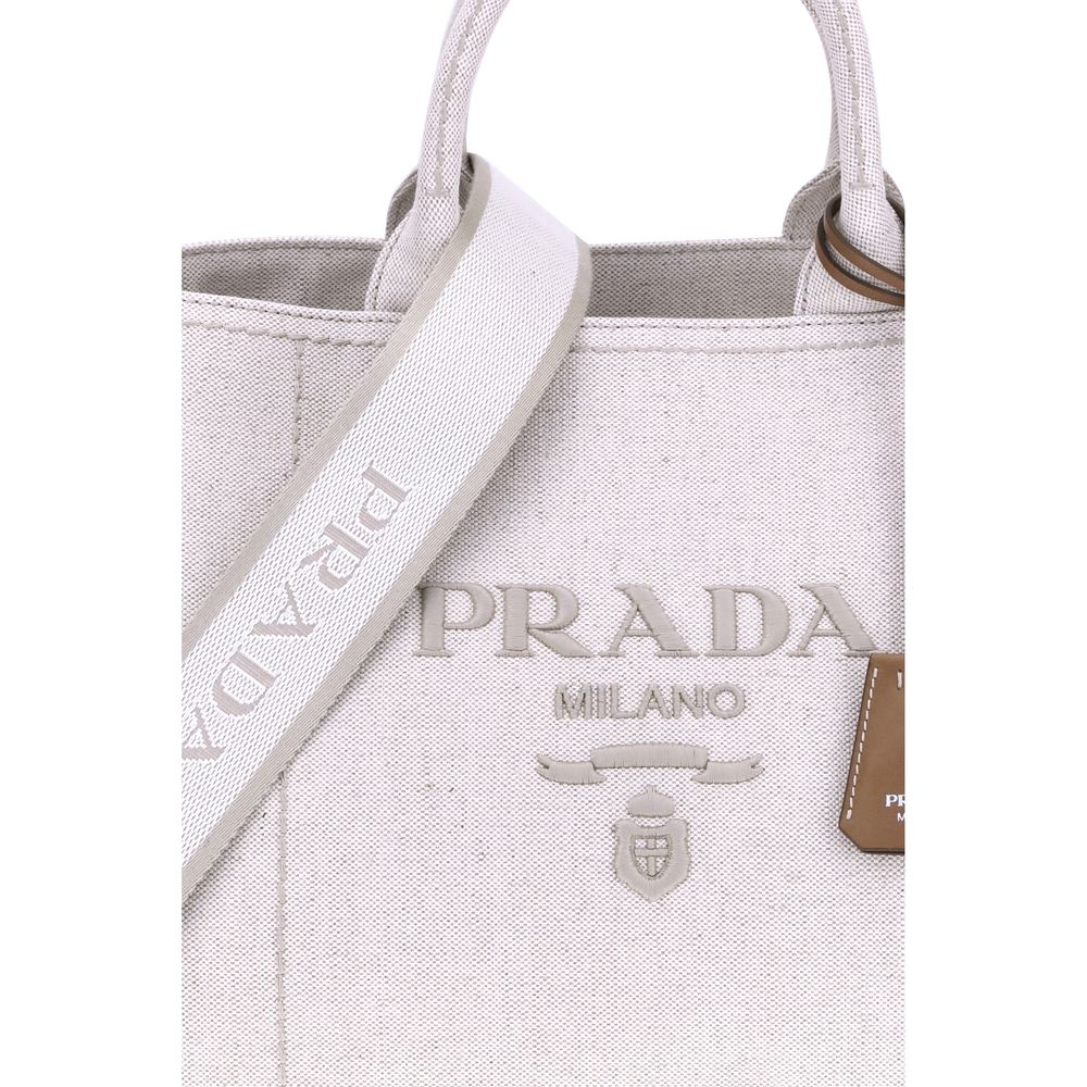 Prada – Sac à main extra large Jardinière en lin et coton
