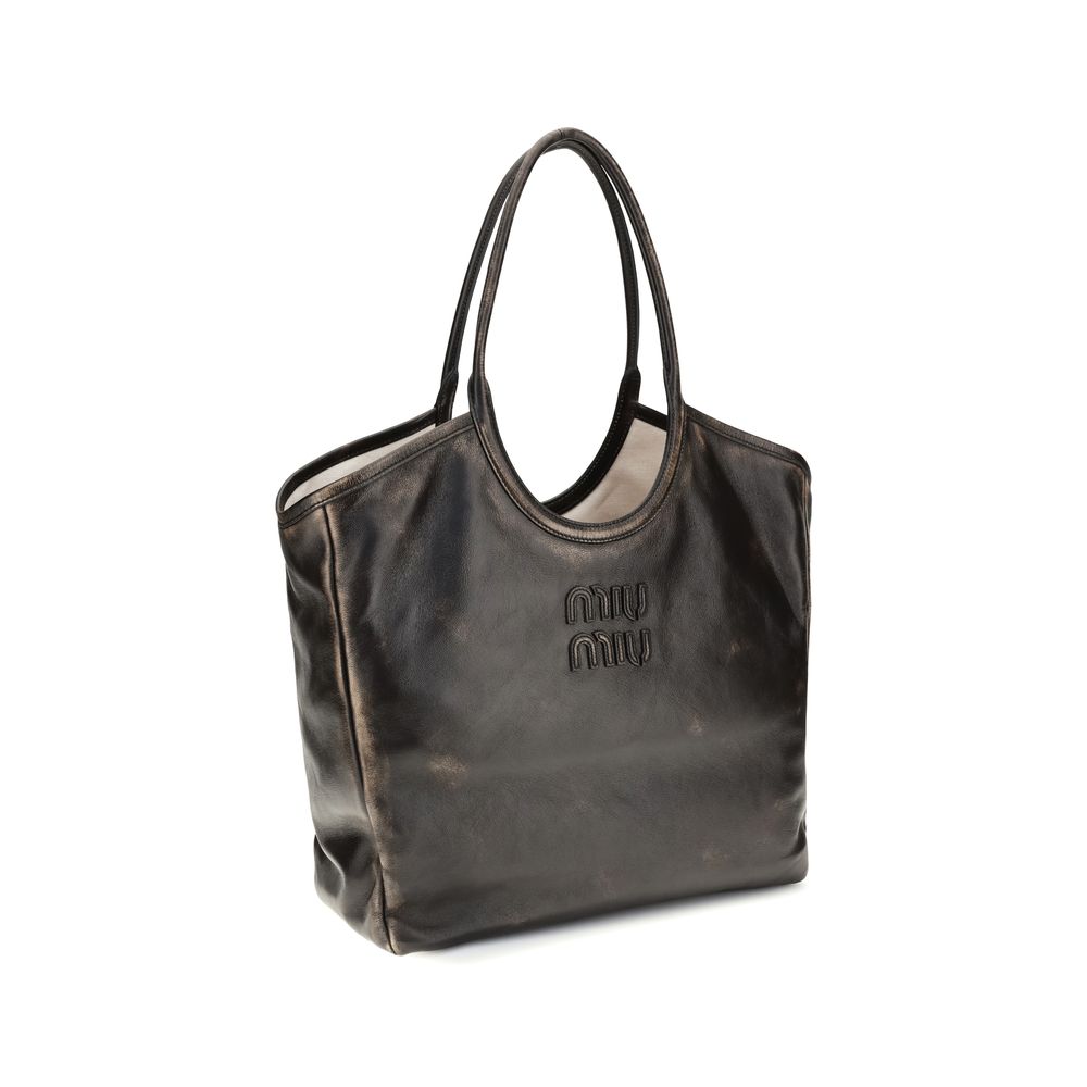 Miu Miu – Sac cabas Ivy en cuir nappa vieilli