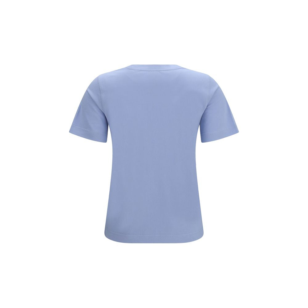 Burberry – T-shirt en coton avec logo brodé contrasté