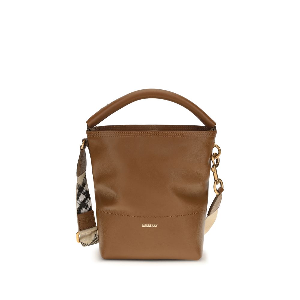 Burberry – Sac seau B Clip en cuir avec intérieur Check