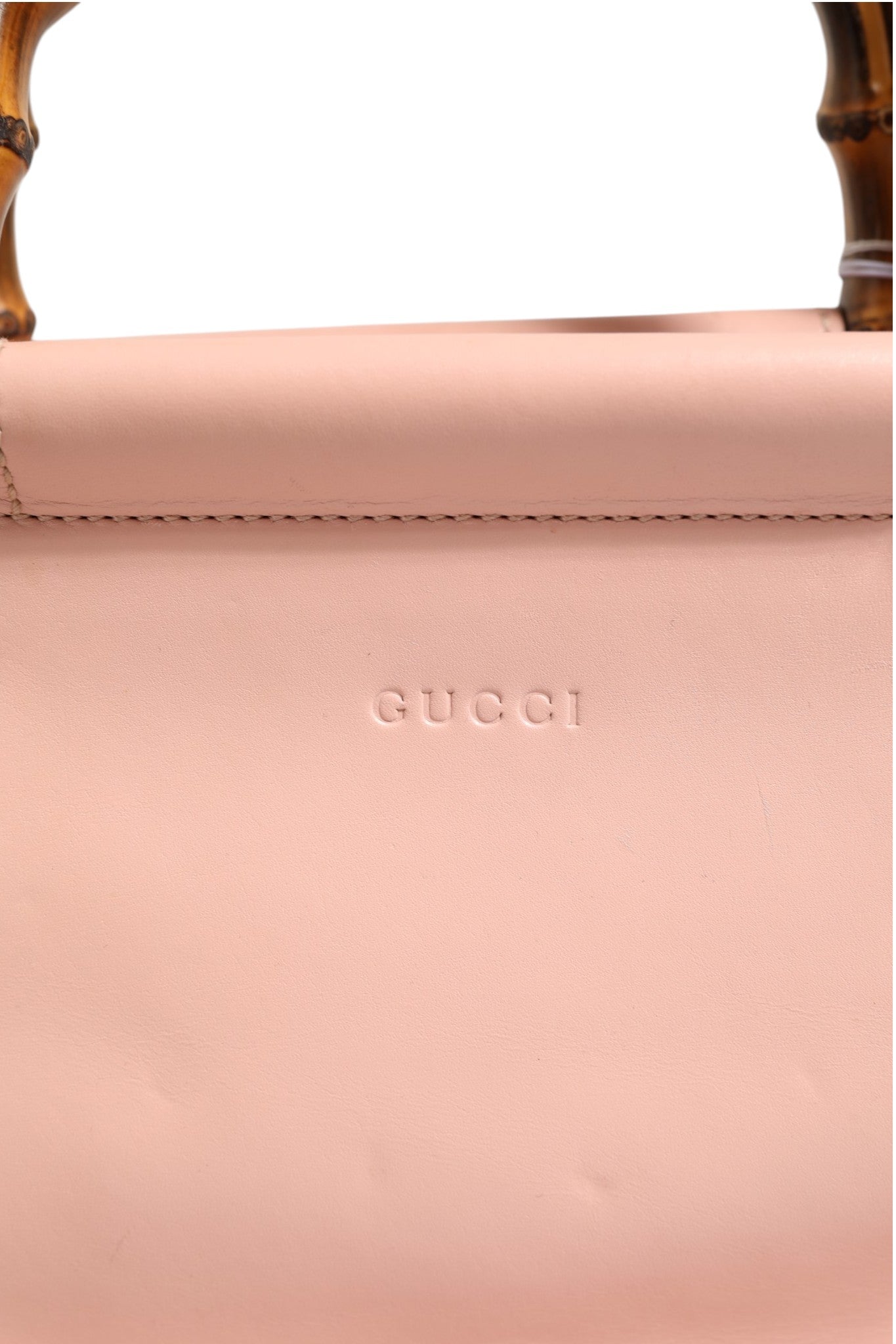 Sac à poignée supérieure Nymphaea Small en cuir de veau rose et blanc