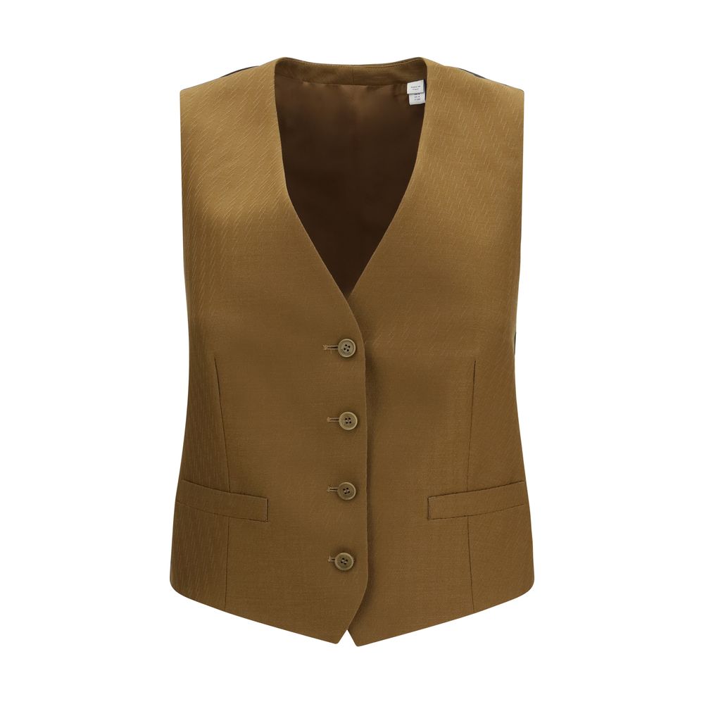 Burberry – Gilet sans manches en laine et mohair texturés