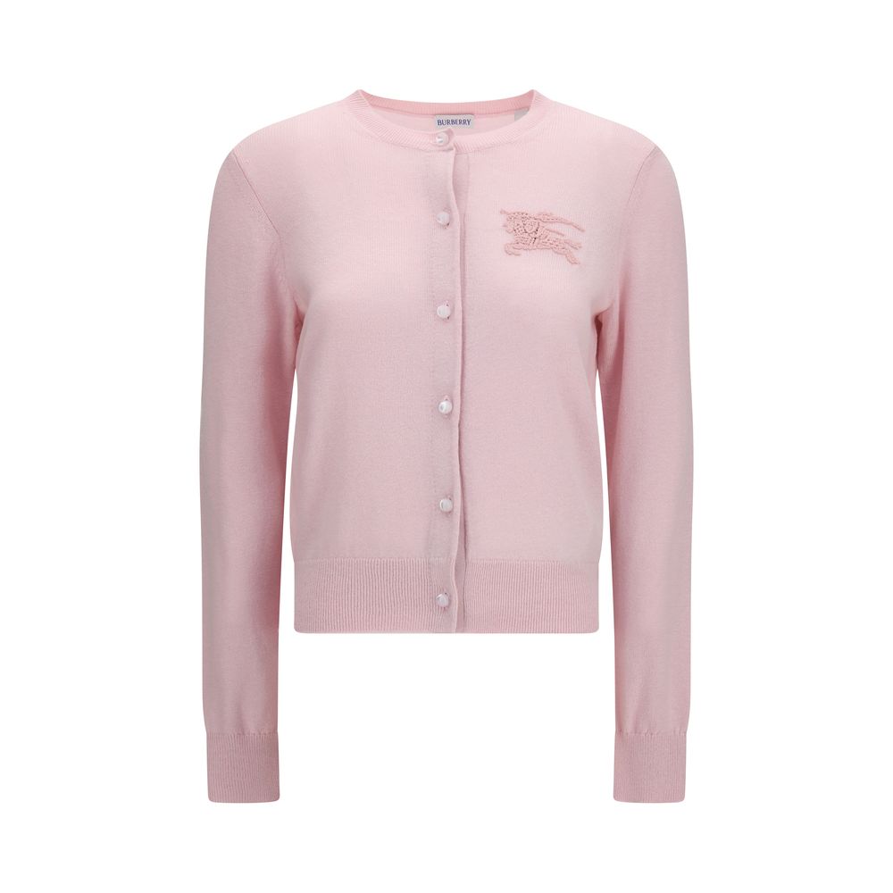 Burberry – Cardigan en coton et laine avec motif Equestrian Knight