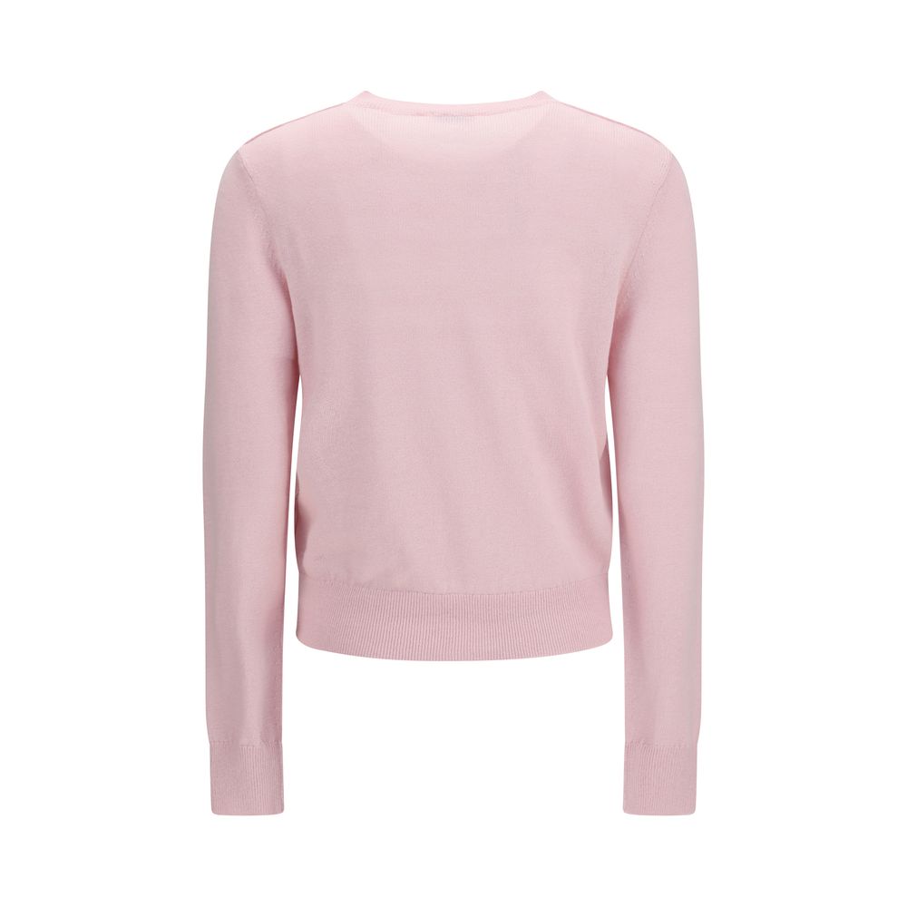 Burberry – Cardigan en coton et laine avec motif Equestrian Knight