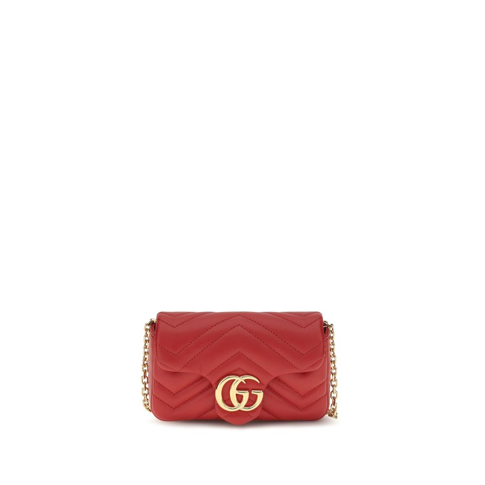 Gucci – Sac porté épaule GG Marmont Mini en cuir matelassé rose