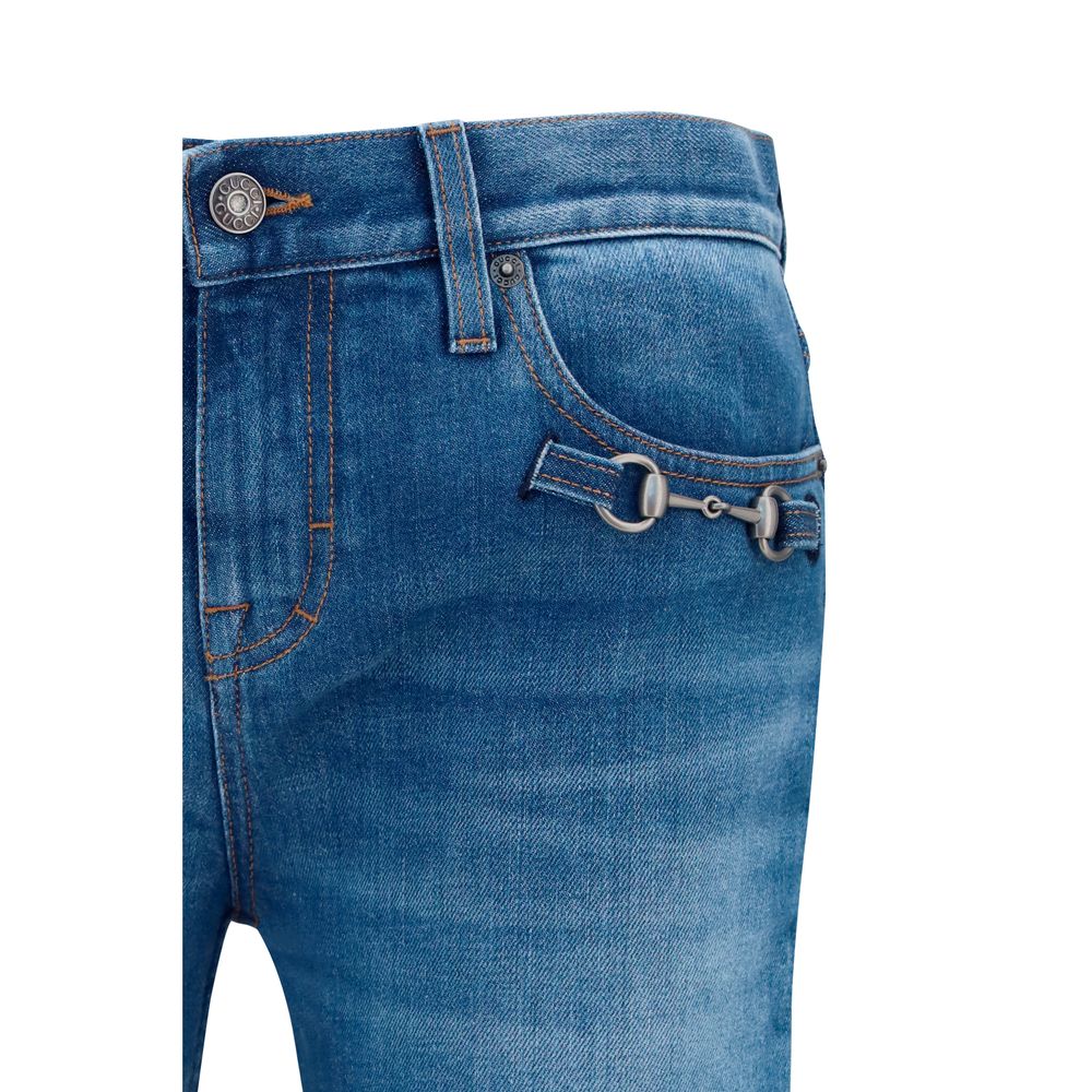 Gucci – Jean stretch flare avec Horsebit