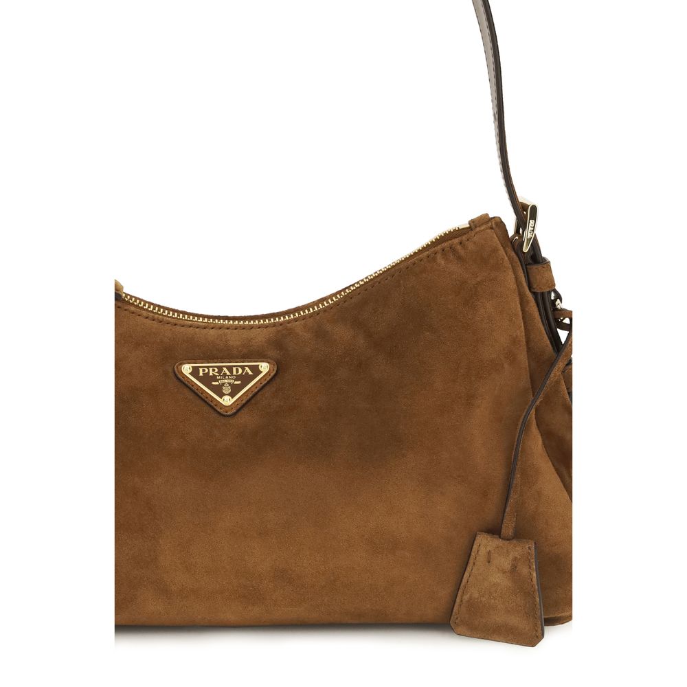 Prada – Sac porté épaule Aimée en suède
