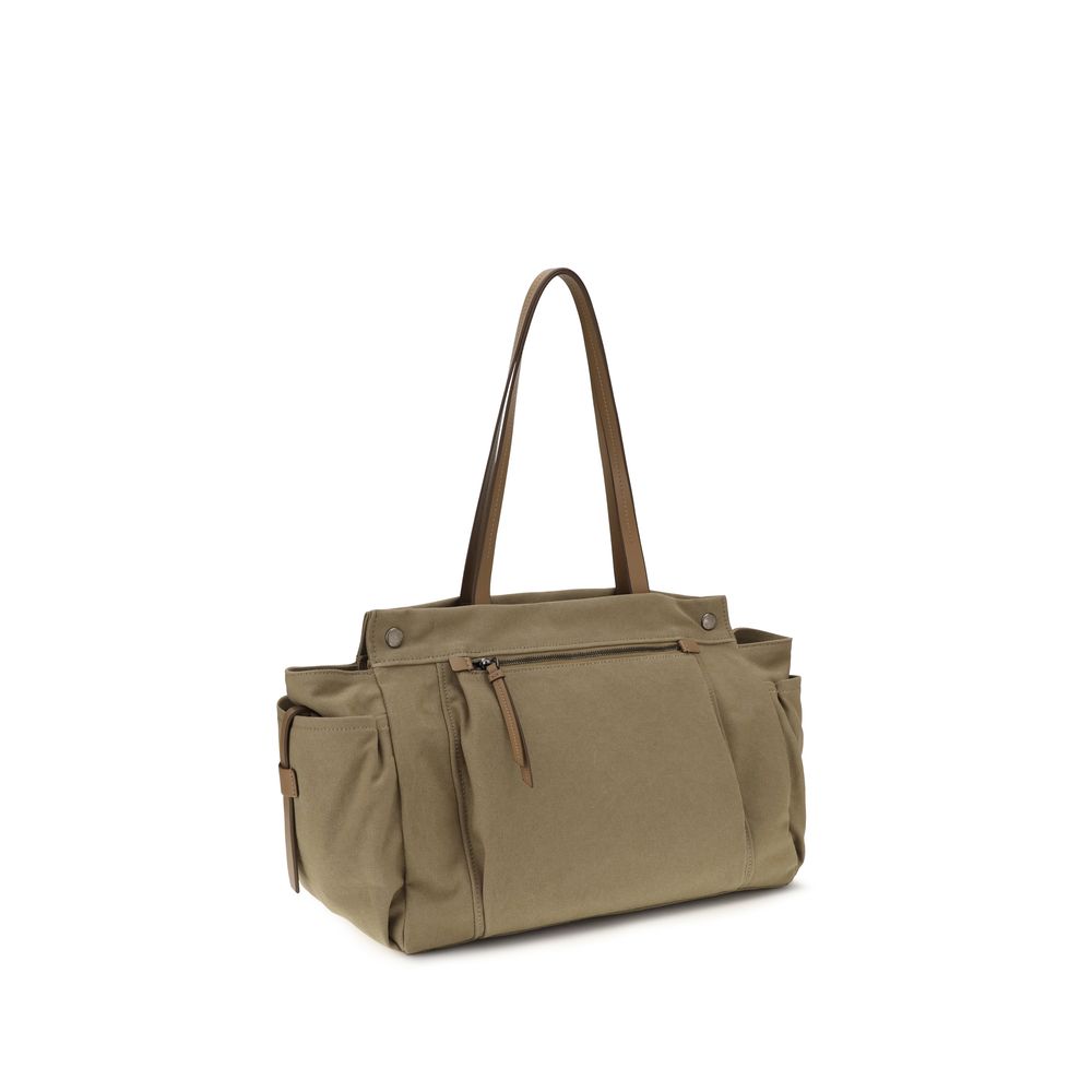 Prada – Sac cabas Route en toile et cuir