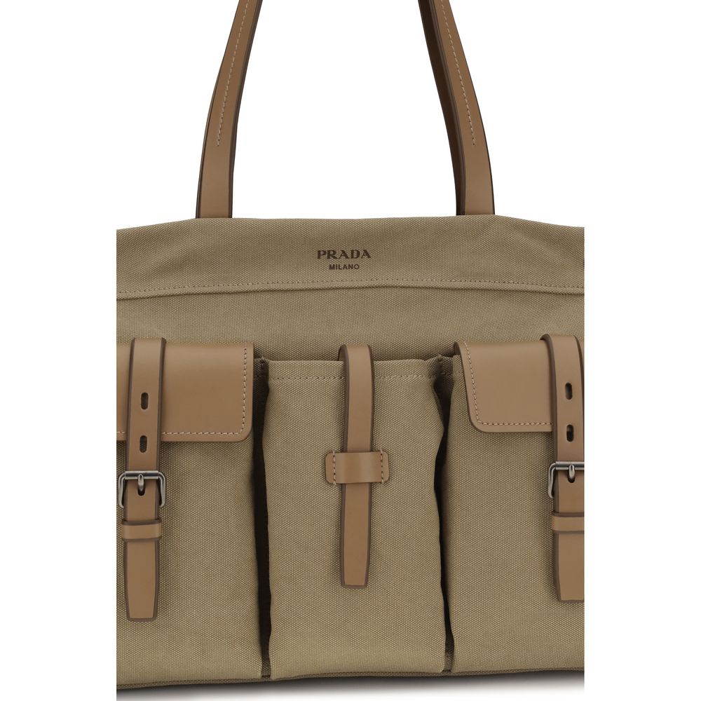 Prada – Sac cabas Route en toile et cuir