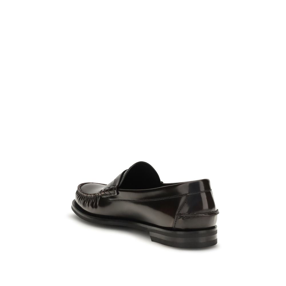 Prada – Loafers en cuir brossé avec mors