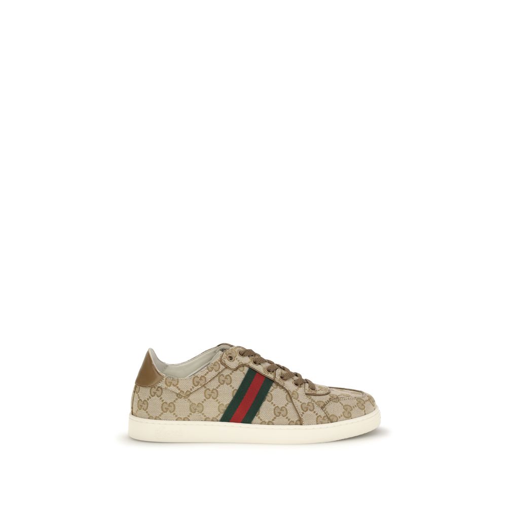 Gucci – Sneakers en tissu GG stretch avec bande Web