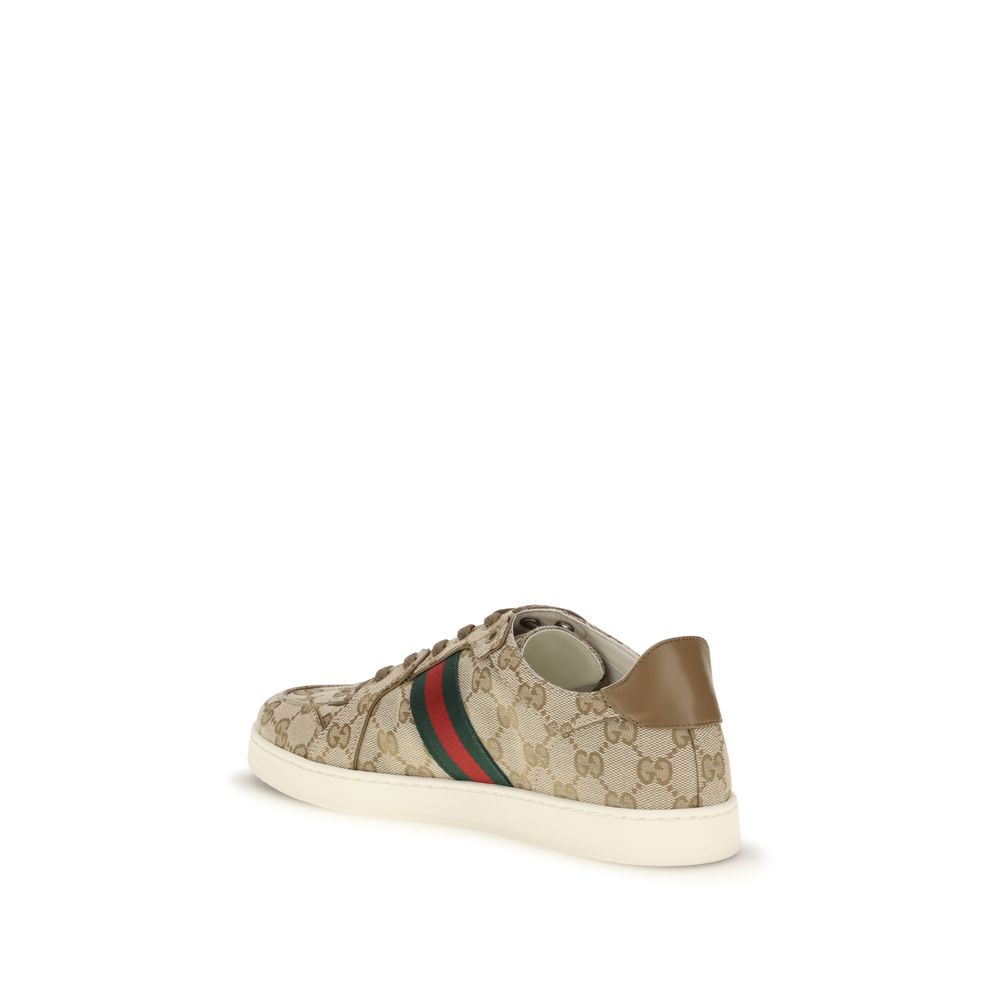 Gucci – Sneakers en tissu GG stretch avec bande Web